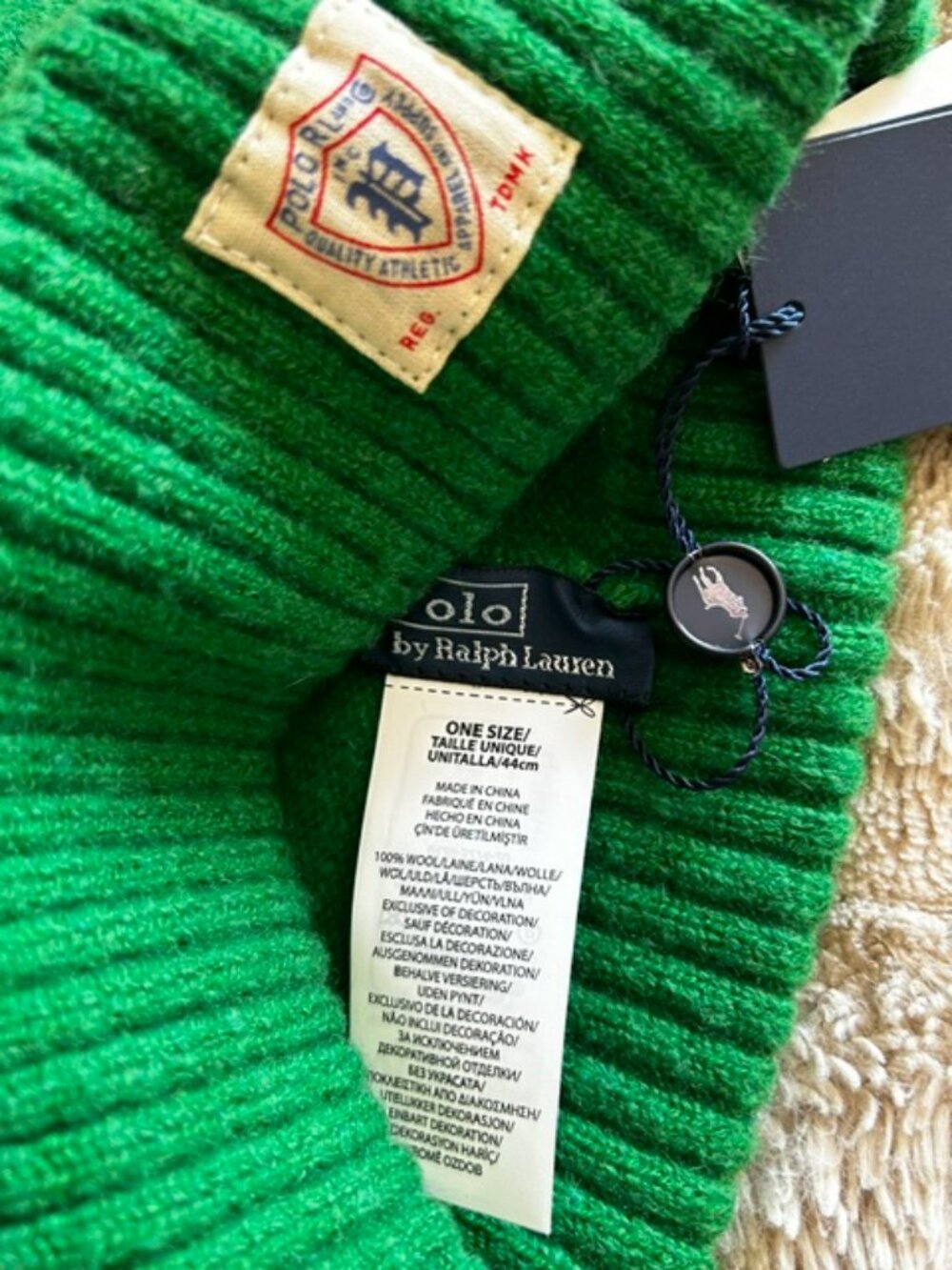 Polo Ralph Lauren Brushed Wool Knit Beanie Hat NWT - Picture 2 of 3
